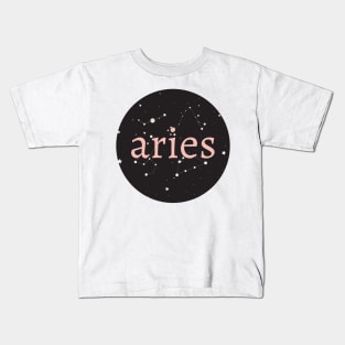 Aries Zodiac Star Circle Kids T-Shirt